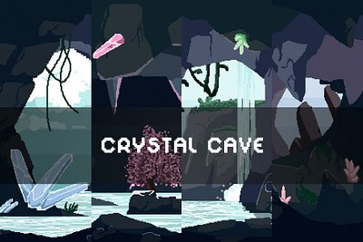 Free Crystal Cave Pixel Art Backgrounds 2d art asset assets background backgrounds bg crystal fantasy game game assets gamedev illustration indie indie game parallax pixel pixelart pixelated rpg