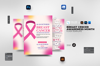 Breast Cancer Awareness Flyer Template aam360 aam3sixty breast awareness breast cancer breast cancer awareness breast cancer awareness month cancer awareness cancer awareness day cancer awareness event cancer awareness seminar cancer clinic cancer day cancer event cancer flyer charity event flyer template free flyer pink awareness pink cancer women cancer