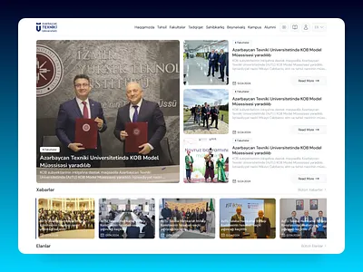 Azerbaijan Technical University - Landing Page 3d animation branding design graphic design illustration landing logo motion graphics ui vector