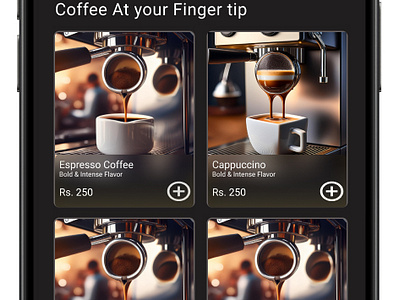 Explore Coffee, One Tap at a Time androiddesign appdesign cappuccino cleandesign coffeeapp coffeelover coffeeorderapp colorpalette designinspiration espresso flutter iosdesign latte minimalistdesign mobileappdesign reactnative typography uiuxdesign userexperiencedesign userinterfacedesign