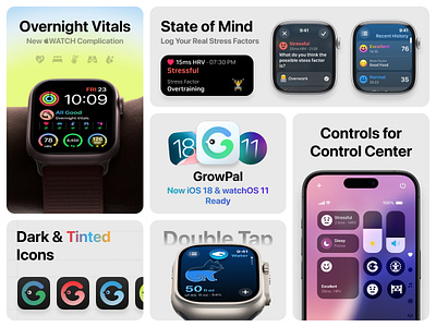 Bento-style Grow Update apple watch bento control center ios18 watch face watchos watchos11 widgets