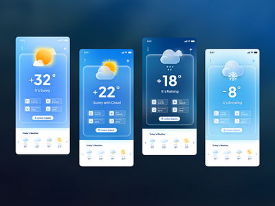 Weather App - Weather Cast App app application basic blue design forecast app graphic design mobile ui ui design uiux weather app weather forecast weather forecasting