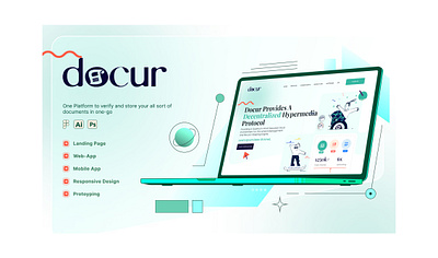 Docur-Decentralized Protocal desktop app doodle illustration ui website