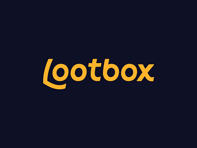 Lootbox box custom typography logo logo design logotype loot modern wordmark