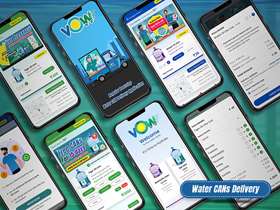 Water Can Delivery Application animation applica branding deliveryapp graphic design illustration logo mobileapp typography ui uiux uiux design ux watercan waterdelivery