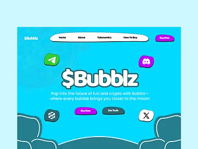 Memecoin Website - $Bubblz crypto design figma landing page memecoin website product design ui uiux web3 web3 design website