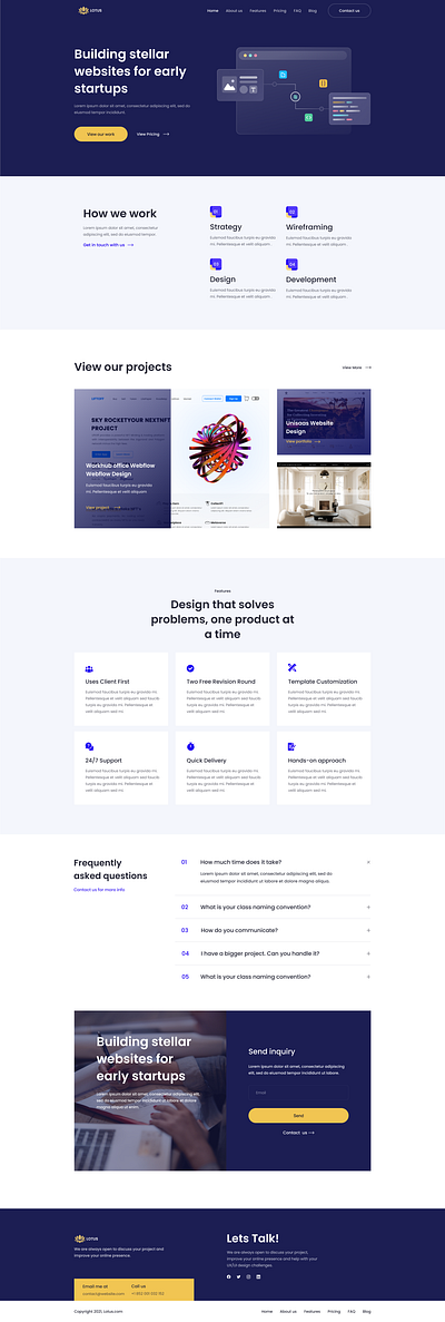 Lotus Website figma graphic design ui