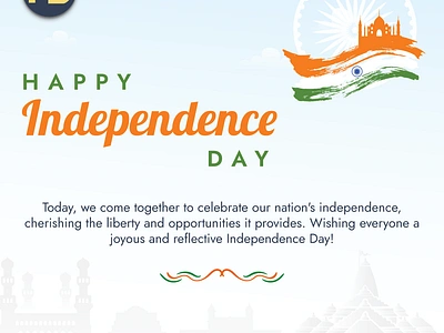 Independence post app design graphic design