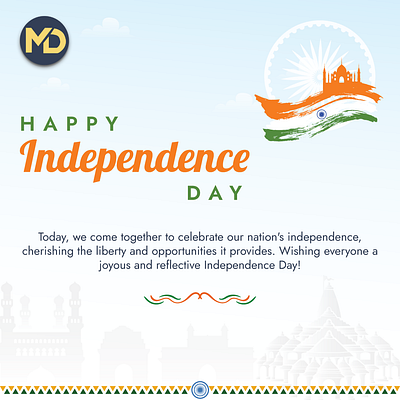 Independence post app design graphic design