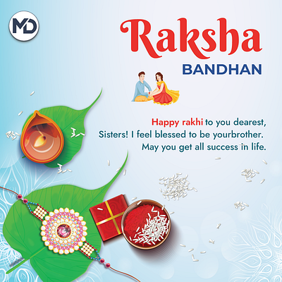 Rakshabandhan Post app design graphic design typography