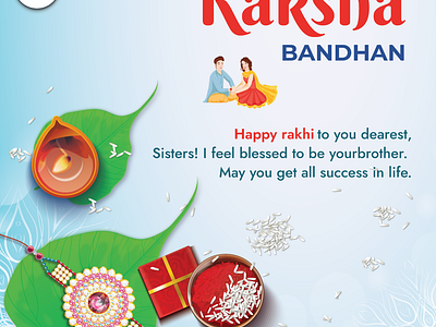 Rakshabandhan Post app design graphic design typography