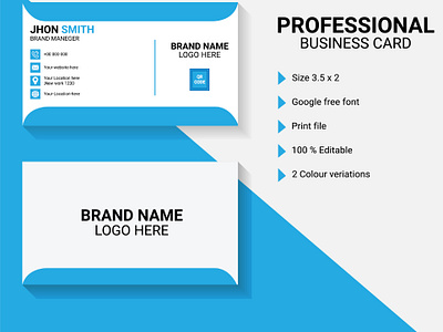 Professional Business Card Design bi fold brochure business card card flyer illustrator photoshop tri fold