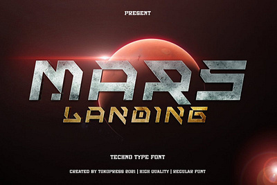 Mars Landing – Futuristic Techno font display font techno font