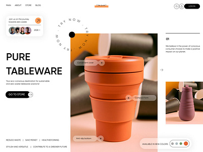 Tableware - Zero Waste dashboard ecology landing page design product page recycling ui ux waste website webdesign zero waste