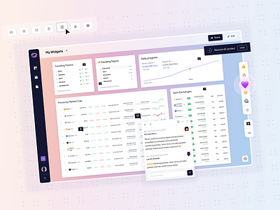 Flexible 3rd Party Data Dashboard App UI analytics app dashboard data design fintech mvp scraping ui ux