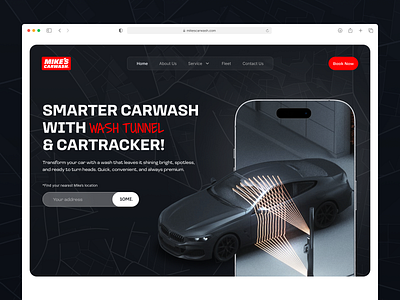 Carwash Website Landing Page UI Redesign car car website carwash carwash design carwash website design elegant figma landing page modern website ui ui design uiux ux ux design web web design web devcelopment website website design