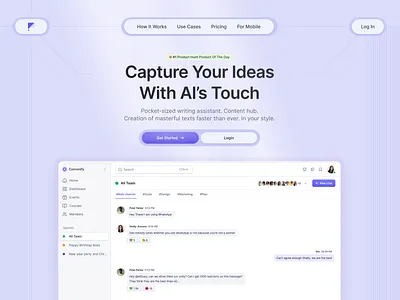 Website Hero Section Exploration ai dashboard hero product design saas section ui ux webdesign