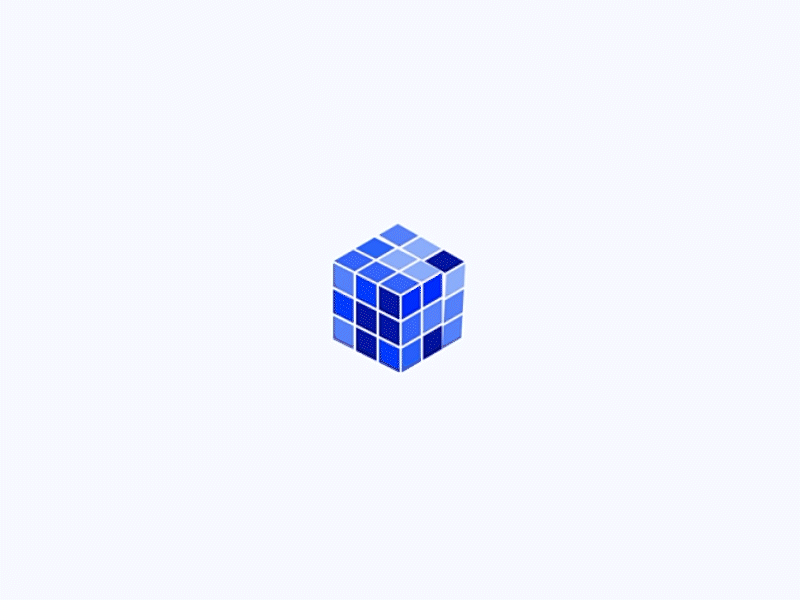 loading... animation app blue cubic loading phone rubic ui ux waiting