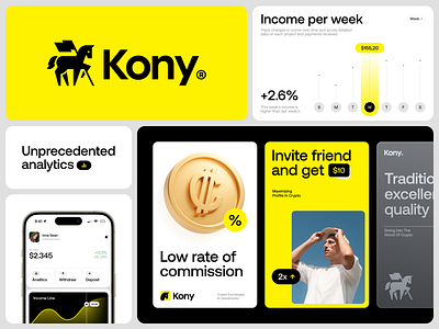 Kony - Fintech | Crypto Branding agency brand brand guidelines brand identity brand sign branding graphic design halo lab identity logo logo design logo designer logotype marketing packaging smm visual identity