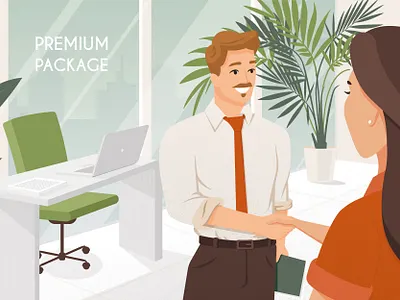 Business communication illustration adobe illustrator agreement business businessman communication contract designer entrepreneur flat illustrator meeting modern retro startup vector illustration