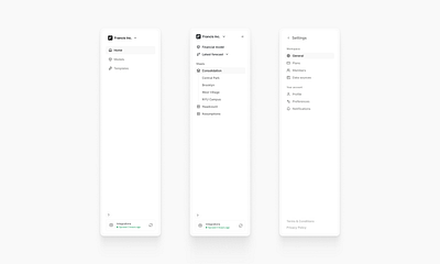 Sidebars design minimalistic sidebar ui