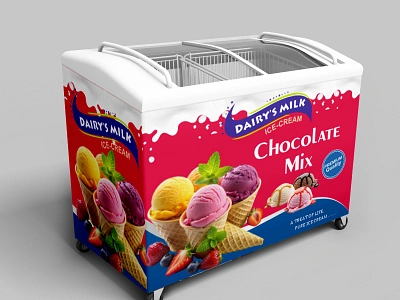 Ice Cream Freezer Branding best ice cream brand design ice cream ice cream branding ice cream cone ice cream design ice cream freezer branding indian ice cream label design logo branding logo design product design