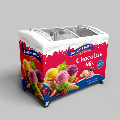 Ice Cream Freezer Branding best ice cream brand design ice cream ice cream branding ice cream cone ice cream design ice cream freezer branding indian ice cream label design logo branding logo design product design