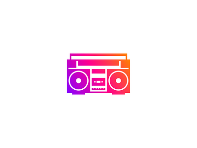 Boombox 80s 90s audio beat cassette cd colors geometry ghetto blaster icon music nostalgia party player radio recorder retro sound speakers tape