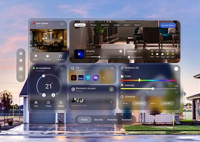 Smart Home TV Dashboard Glassmorphism 🚀 design glassmorphism mobile app product design smart tv ui ui ux