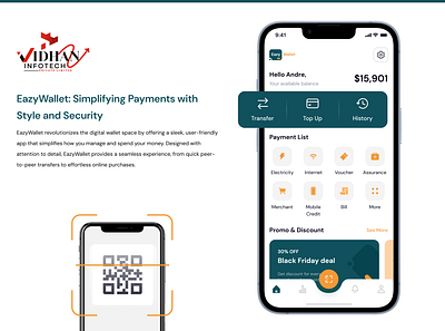 Eazy Wallet: Simplifying Payments 2024 app concept design eazywallet figma mobileapp photoshop qrpayment ui ui ux wallet