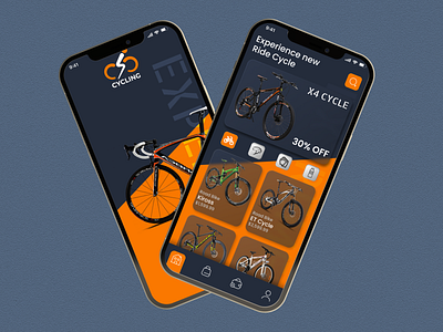 Cycling🚲 - Bicycle Mobile App Ui design app design bicycle app bicycling bike bike app bike goals bike tracker catalouge design ecommerce marketplace mobile app online store shop shopify shopping store style ui design woocommerce