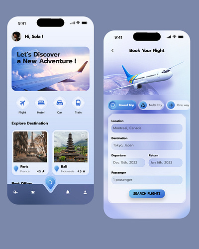 Flight Booking Mobile App figma mobile app ui