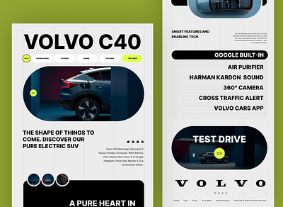 Volvo Website Design car application ui user interface volvo car web web design