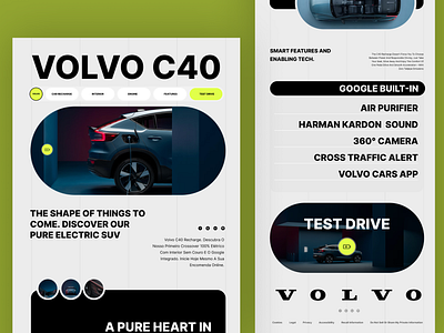 Volvo Website Design car application ui user interface volvo car web web design