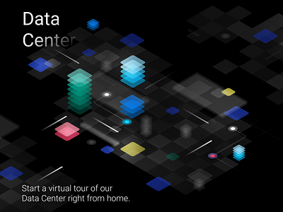 Data Center Virtual Tour data center design figma graphic design illustration isometric theme