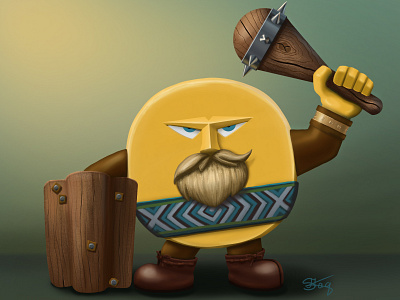 Džiugas - cheese fighter! character design cheese cheese character digital drawing digital painting džiugas fighter game design hard cheese illustration lithuanian cheese pagan samogitia