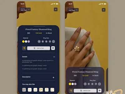 Jewellery App UI design brand branding concept figma figma app graphic design mobile app royal color ui uiux