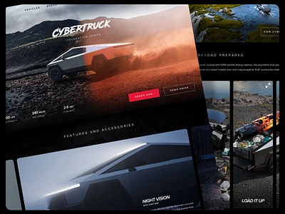 Tesla Cybertruck Redesign branding design gradient landing page logo redesign tesla typography ui ux web design