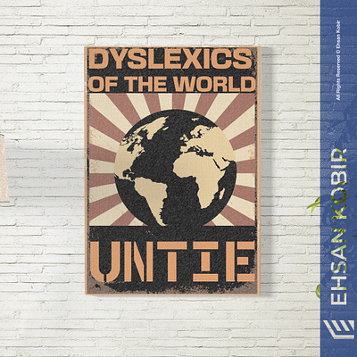 DYSLEXICS OF THE WORLD | Typography Poster Design awareness creativeposter designforchange dyslexia dyslexiaawareness graphicdesign illustration inclusivedesign neurodiversity posterdesign socialdesign socialgooddesign typography