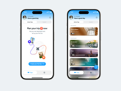 Trips app design product design ui uidesign uiux ux