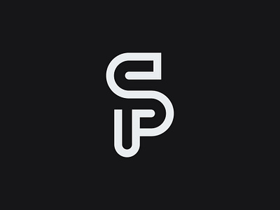 Modern S And P Logo alphabet black brand and identity combintion initial letter logo mark minimilist monogram p personal premade logos ps s sp tech white