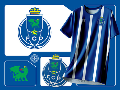 Porto FC Rebrand badge ball branding crest design dragon fc porto football green jersey logo porto porto fc portofc rebrand soccer