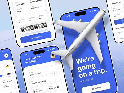 FlyHigh: Your Ultimate Flight Booking Companion appinteraction bold bookingapp clean cleandesign concept design designsystem flightappui flightbookingapp ios journeyplanningapp minimalappdesign mobileappdesign simple travelappdesign travelux uiinspiration userinterface uxdesign