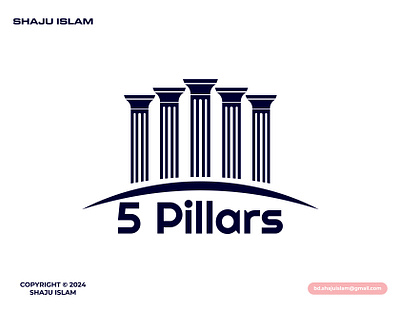 5 Pillars Ministry Logo Design brand logo branding branding design graphic design logo logo design logo designer logos