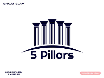 5 Pillars Ministry Logo Design brand logo branding branding design graphic design logo logo design logo designer logos