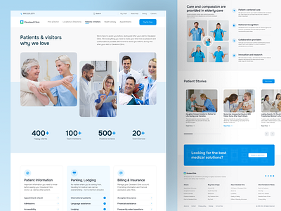 Healthcare Website Patients clinic consultation doctor healthcare hospital med website medical medical landing page medicine patient personalized health pharmacy treatment ui ux wellness