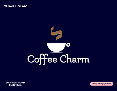 COFFEE CHARM coffee shop Logo design. brand identity design brand logo branding graphic design logo logo design logo designer logos