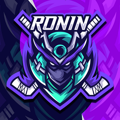 ronin sport logo cartoon cartoon logo esport kit esport logo hockey kit hockey logo logo mascot mascot logo ninja sport kit sport logo