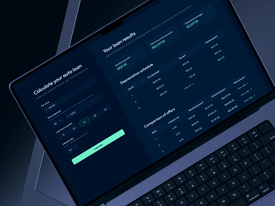Simple auto loan calculator calculator dailyui ui uiux ux
