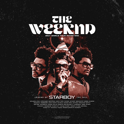 The Weeknd streetwear concept design graphic design luckystocked streetwear the weeknd tshirt